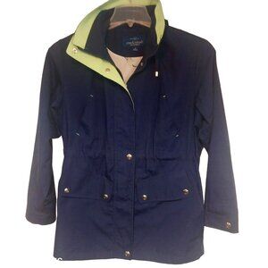 Mackintosh New England Navy Blue Hooded Jacket Medium Outdoor Cottage Core